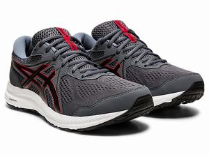 Bezecke Topanky Asics Gel-contend 7 (4e) Panske Siva Červené | 02436-LIDX