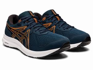 Bezecke Topanky Asics Gel-contend 7 Panske Modre Čierne | 64803-QWGZ