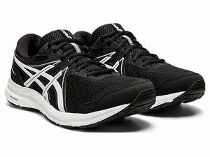 Bezecke Topanky Asics Gel-contend 7 Panske Čierne Biele | 90358-LKSB