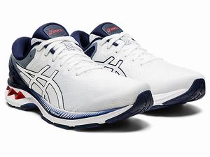 Bezecke Topanky Asics Gel-kayano 27 Panske Biele Námornícka Modrá | 81429-SRPB