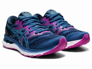 Bezecke Topanky Asics Gel-nimbus 23 (D) Damske Tmavo Siva Svetlo Tyrkysové | 25968-UEOJ