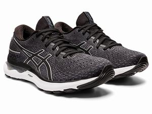 Bezecke Topanky Asics Gel-nimbus 24 (D) Damske Čierne Biele | 10387-VMSC