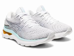 Bezecke Topanky Asics Gel-nimbus 24 Damske Biele Strieborne | 90274-OZPS