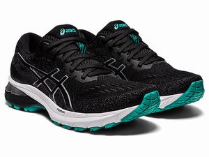 Bezecke Topanky Asics Gt-2000 9 Knit Damske Čierne Strieborne | 95132-XCRK