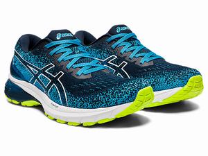 Bezecke Topanky Asics Gt-2000 9 Knit Panske Modre Biele | 27935-MZRS