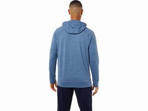 Mikiny S Kapucňou Asics Tech Full Zip Panske Modre | 69351-RFZN