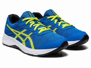 Skolske Topanky Asics Contend 6 Grade Detske Modre Svetlo Zelene | 17830-YTNE