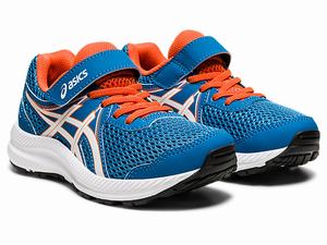 Skolske Topanky Asics Contend 7 Pre Detske Modre Biele | 56472-IBOU