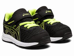 Skolske Topanky Asics Contend 7 Toddler Size Detske Čierne Zelene | 60192-NXVW