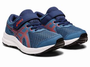 Skolske Topanky Asics Contend 8 Pre Detske Modre Ruzove | 43861-KYAE