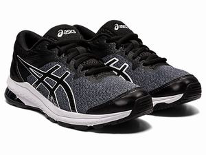 Skolske Topanky Asics Gt-1000 10 Grade Detske Čierne Biele | 17650-XKDP