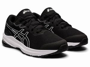 Skolske Topanky Asics Gt-1000 11 Grade Detske Čierne Biele | 05214-GSKD