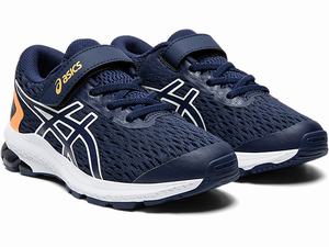 Skolske Topanky Asics Gt-1000 9 Pre Detske Námornícka Modrá Biele | 10872-YBDA