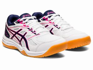 Skolske Topanky Asics Upcourt 4 Grade Detske Biele Námornícka Modrá | 68943-AXNS