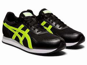 Tenisky Asics Tiger Runner Panske Čierne Zelene | 15370-YXIC