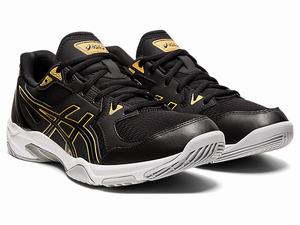 Tenisky Na Volejbal Asics Gel-rocket 10 Panske Čierne Zlate | 31765-JETZ