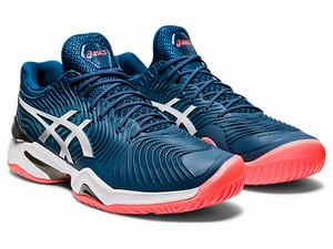 Tenisove Tenisky Asics Court Ff 2 Panske Modre Biele | 46091-IPAV