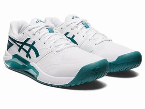 Tenisove Tenisky Asics Gel-challenger 13 Panske Biele Tmavo Zelene | 91403-OGSY