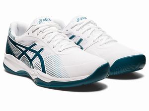 Tenisove Tenisky Asics Gel-game 8 Panske Biele Tmavo Zelene | 17382-JASK