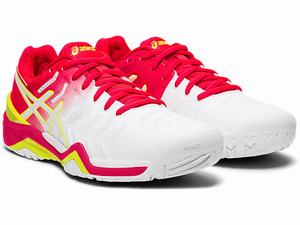 Tenisove Tenisky Asics Gel-resolution 7 Damske Biele Ruzove | 69451-ADLE