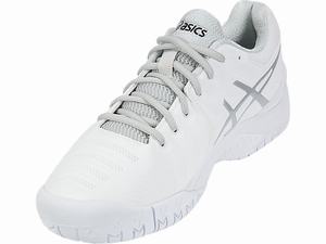 Tenisove Tenisky Asics Gel-resolution 7 Panske Biele Strieborne | 92578-XFLW