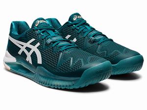 Tenisove Tenisky Asics Gel-resolution 8 Panske Tmavo Zelene Biele | 03417-ROEU