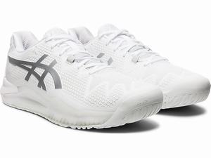 Tenisove Tenisky Asics Gel-resolution 8 Panske Biele Strieborne | 24165-EKUV