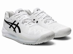 Tenisove Tenisky Asics Gel-resolution 8 Damske Biele Čierne | 69025-MZQA