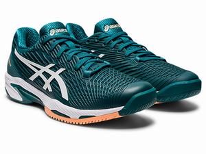 Tenisove Tenisky Asics Solution Speed Ff 2 Panske Tmavo Zelene Biele | 13846-WMNR