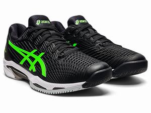 Tenisove Tenisky Asics Solution Speed Ff 2 Panske Čierne Zelene | 29184-WOTR