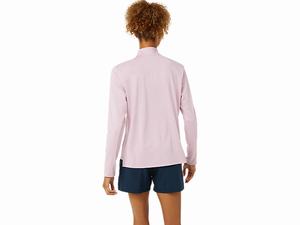 Tielko Asics Ready-set Half Zip Damske Ruzove Modre | 80597-KGPA