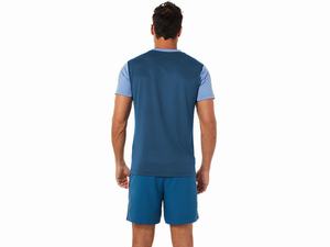 Topy Asics Court Grafika Kratke Sleeve Panske Svetlo Indigo | 94058-NTPU