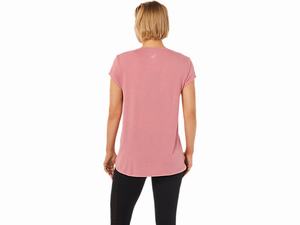 Topy Asics Heather Vneck Damske Ruzove | 80657-SKNR