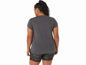 Topy Asics Heather Vneck Damske Tmavo Siva | 71286-EPNU