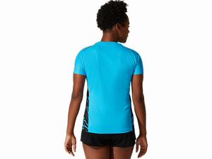 Topy Asics Light Kratke Sleeve Damske Svetlo Tyrkysové | 83729-CPGY