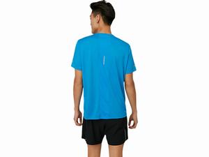 Topy Asics Lite-show Kratke Sleeve Panske Modre | 81364-JWMR