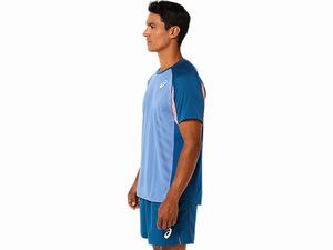 Topy Asics Match Kratke Sleeve Panske Svetlo Indigo | 89430-GEYN