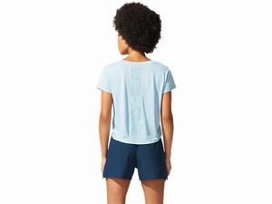 Topy Asics Race Crop Kratke Sleeve Damske Modre | 29708-DMOY