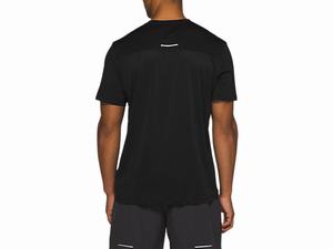 Topy Asics Race Kratke Sleeve Panske Čierne | 97685-OPFQ