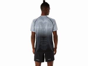 Topy Asics Seamless Kratke Sleeve Panske Čierne Siva | 52869-BKWV