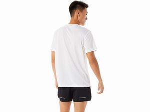 Topy Asics Shoe Grafika Sleeve Panske Biele | 97218-KEYW