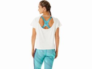 Topy Asics Side Slit Kratke Sleeve Damske Krém | 86504-PCHT