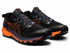 Trailove Bezecke Tenisky Asics Gel-trabuco 10 Panske Čierne Oranžové | 15092-GZBL