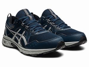 Trailove Bezecke Tenisky Asics Gel-venture 8 (4e) Panske Modre Strieborne | 38529-TDPI