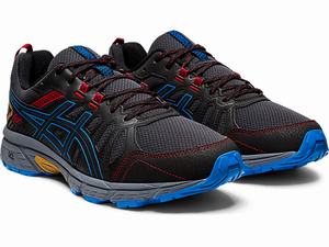 Trailove Bezecke Tenisky Asics Gel-venture 7 Panske Tmavo Siva Modre | 41829-XNPC