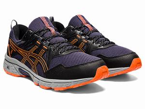 Trailove Bezecke Tenisky Asics Gel-venture 8 (4e) Panske Čierne Oranžové | 52036-NKUD