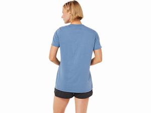 Tricko Asics Kratke Sleeve Est 1977 V-neck Tee Damske Modre | 20791-AWDJ