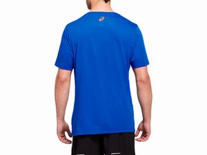 Tricko Asics Lam Crew Kratke Sleeve Panske Modre | 78692-VHWR