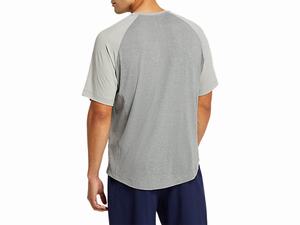 Tricko Asics Performance Kratke Sleeve Henley Panske Siva | 32410-ZSAW