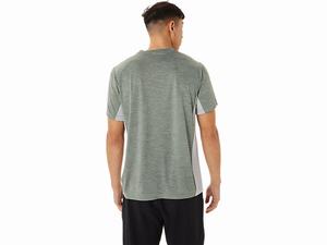 Tricko Asics Train Sana Kratke Sleeve Panske Zelene Siva | 62089-VQUX